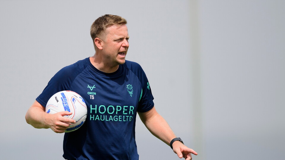 Tom Shaw, head coach of Lincoln City during a training session as part of the 2026/27 warm weather training camp at Hotel Hilton La Torre, Murcia, Spain.