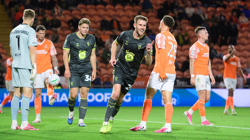 A match action photo from City's 4-1 win at Blackpool