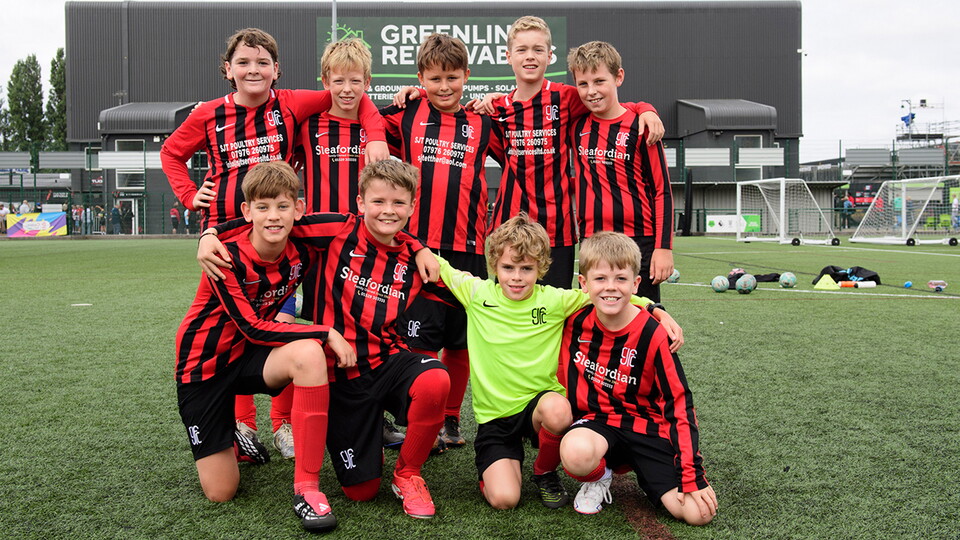 Cranwell Juniors line up before City's home game against Portsmouth