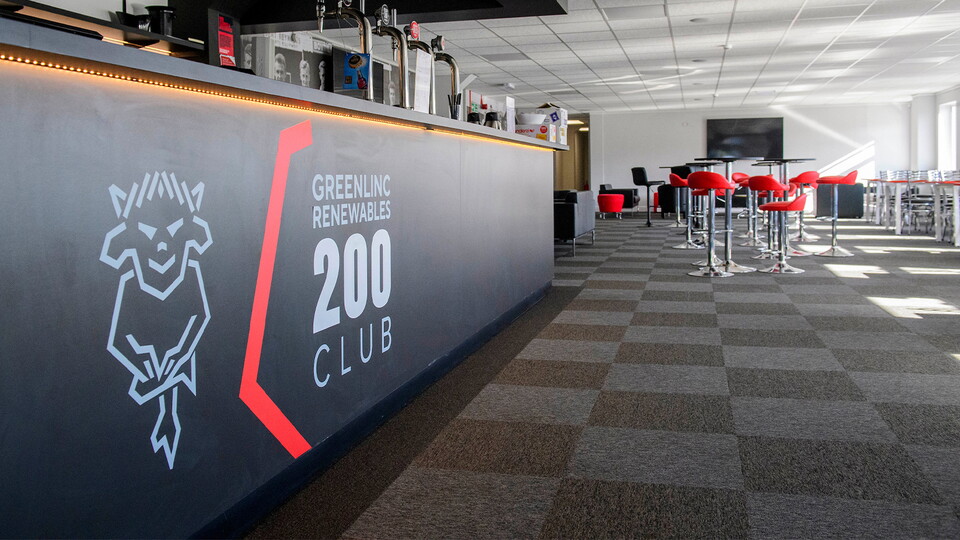 A photo from inside the Greenlinc Renewables 200 Club at the ProAmpac Stadium