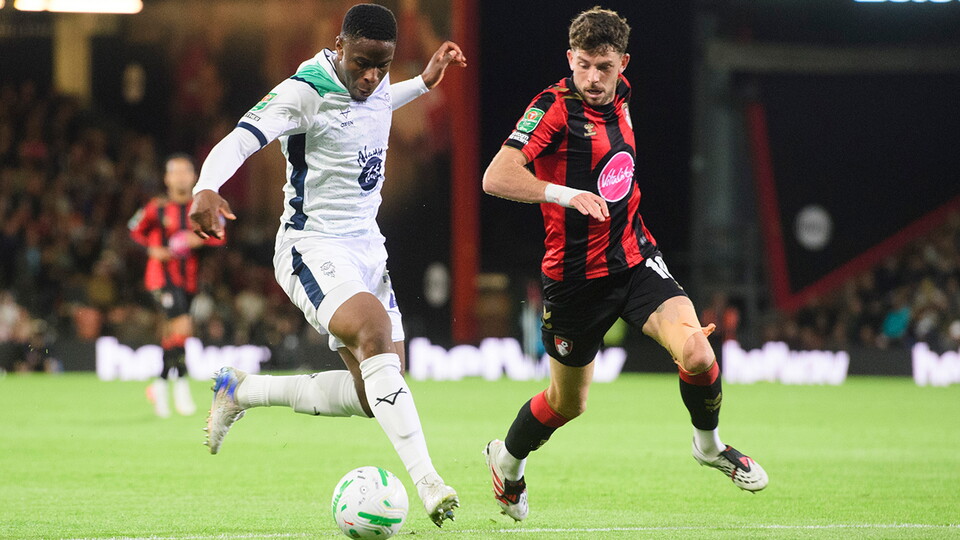 A match photo from City’s cup game at Bournemouth