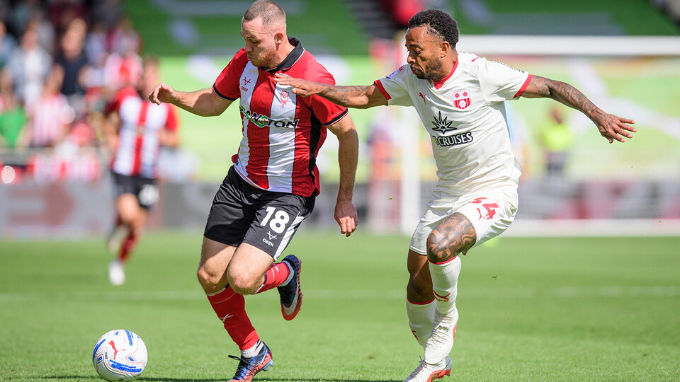 Ben House on the ball for City against Southampton