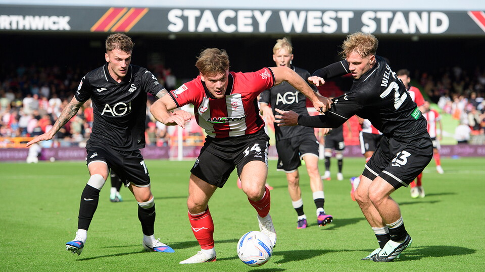 A match photo from City's game against Swansea