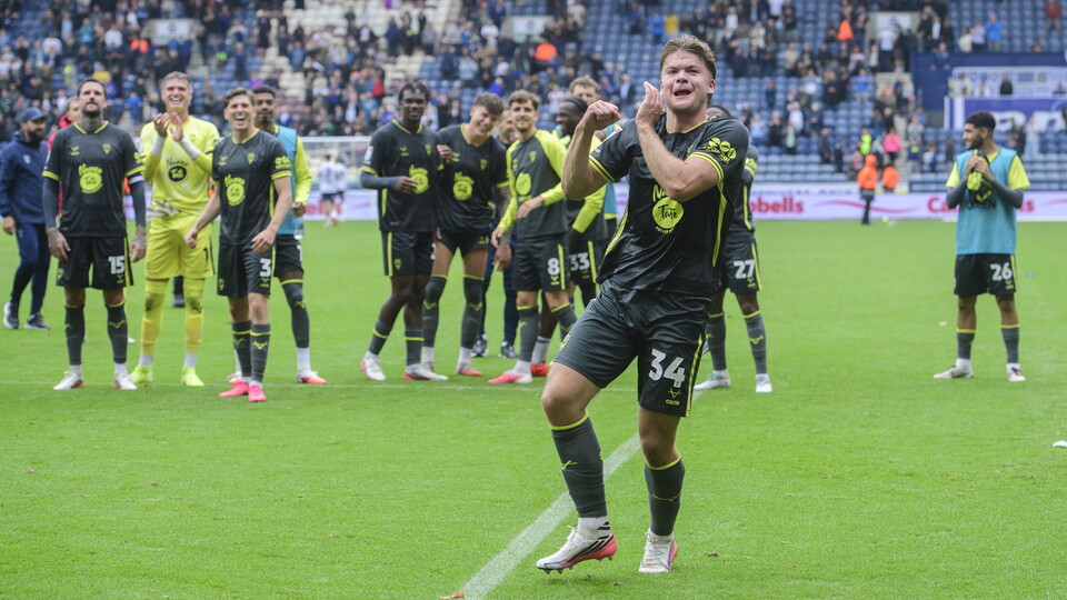 Freddie Draper shows a fistpump after the win