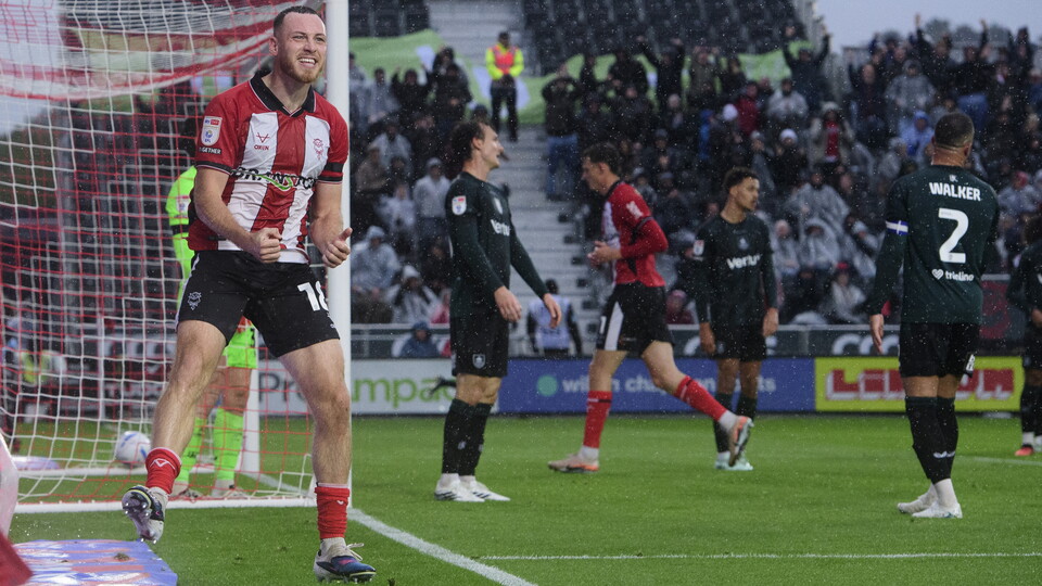 Ben House celebrates a goal