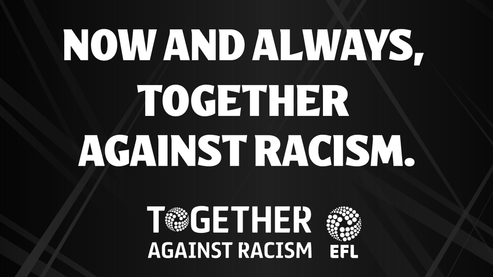 A graphic which reads: "Now and always, together against racism"