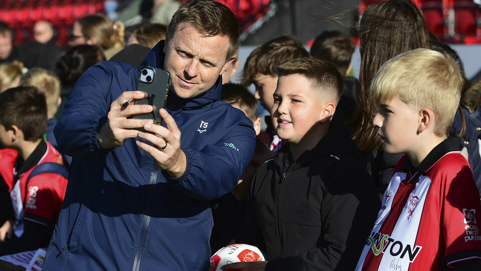 A photo from City's open training session