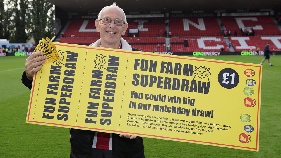 The winner of the Imps Superdraw from the home game against Swansea City